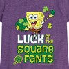 Girls' - SpongeBob Squarepants - Luck Of The Square Pants Fitted Short Sleeve Graphic T-Shirt - 2 of 4