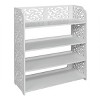 FURNIinspire Shoe Racks Wood 4 Tier Free Standing Shoe Rack Shoe Organizer Multifunctional Shoe Shelf for Entryway, White, 9.4"*23.4"*23" - 2 of 4