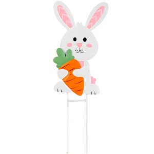 The Lakeside Collection Easter Garden Stakes - Bunny with Carrot - 1 of 1
