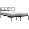 vidaXL Metal Bed Frame with Headboard Black 53.1 in.x74.8 in. - 3 of 4