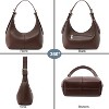 Hobo Bags for Women Soft Vegan Leather Crescent Shoulder Handbag Slouchy Tote Crossbody Purses - 3 of 4
