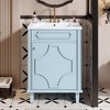 Vynxaria 24'' Bathroom Vanity with Ceramic Sink Combo, Modern Freestanding Storage Cabinet with Height Adjustable Shelf, Soft Closing Doors - 2 of 4