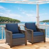UPTION 2-Person Outdoor Patio Wicker Chair Set - 4 of 4