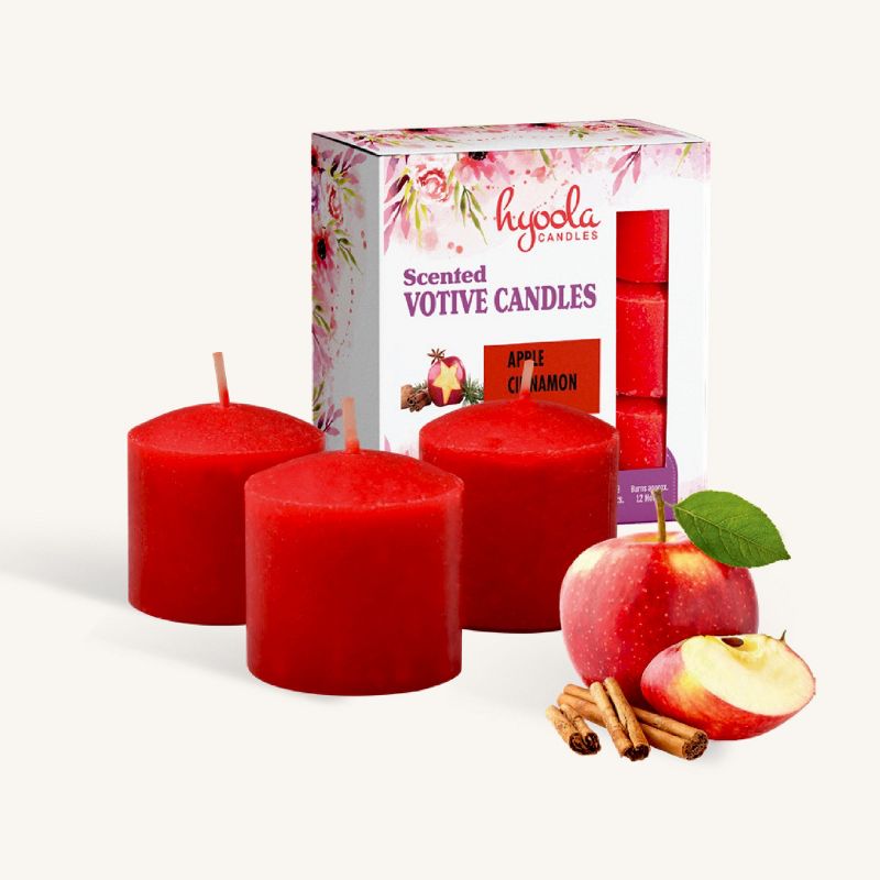 Hyoola Scented Votive Candles - Apple Cinnamon - 12 Hours - 9 Pack, 2 of 4