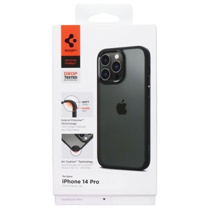 Spigen Crystal Hybrid Series Case for Apple iPhone 14 Pro - Black / Clear - 1 of 1