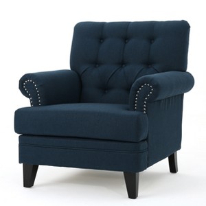 Anthea Club Chair - Navy - Christopher Knight Home, Blue