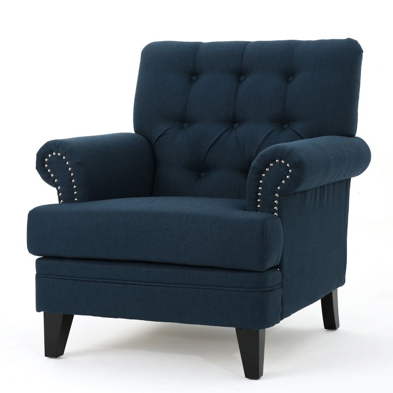 Anthea Club Chair - Navy - Christopher Knight Home, 1 of 8