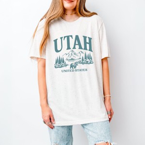 Simply Sage Market Utah Forest Scene Short Sleeve Tee - S - Oatmeal - 1 of 4