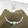 Slickblue 5.95ct CZ Bolo Tennis Bracelet for Women, Adjustable 8.5", Silvertone Plating, 7 Color Options - 2 of 2