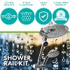 Niagara Conservation ShowerRail 5-Spray with 1.75 GPM Wall Mount Combination Fixed and Handheld Shower Heads - Chrome - 2 of 4