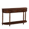 Hostack 52'' Retro Curved Wood Console Table with Open Shelf and 2 Drawers for Living Room and Hallway, Cherry - 3 of 4