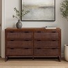 Hatteras Modern Boho 6-Drawer Dresser with Solid Wood & Natural Rattan Accents-Teamson Home - 4 of 4