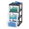 IRIS USA Medium 3 Drawer Cart with Organizer Top, Black - 3 of 4