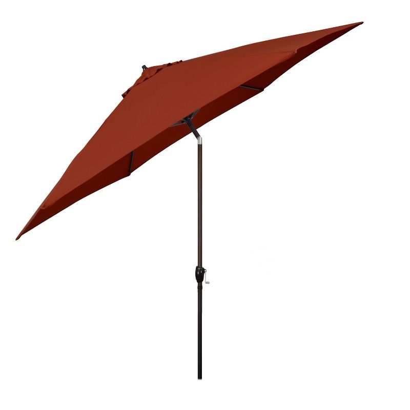 11&#39; x 11&#39; Aluminum Market Polyester Umbrella with Crank Lift Brick - Astella, 2 of 6