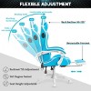 Hoffree Upholstered Massage Gaming Chair Smart Value Ergonomic Office PC Chair with Bluetooth Speaker & RGB Light - 4 of 4
