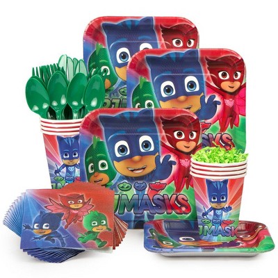 Birthday Express PJ Masks Party Tableware Kit - Serves 32 Guests