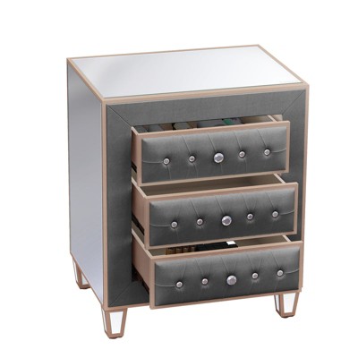 VANITII Velvet Bedside Table