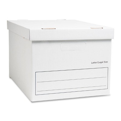 MyOfficeInnovations Storage Boxes Ltr/Legal 400 lb 12"x15"x10" 12/CT White 3254438