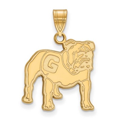 Black Bow Jewelry 10k Yellow Gold Georgia Bulldogs NCAA Large Pendant