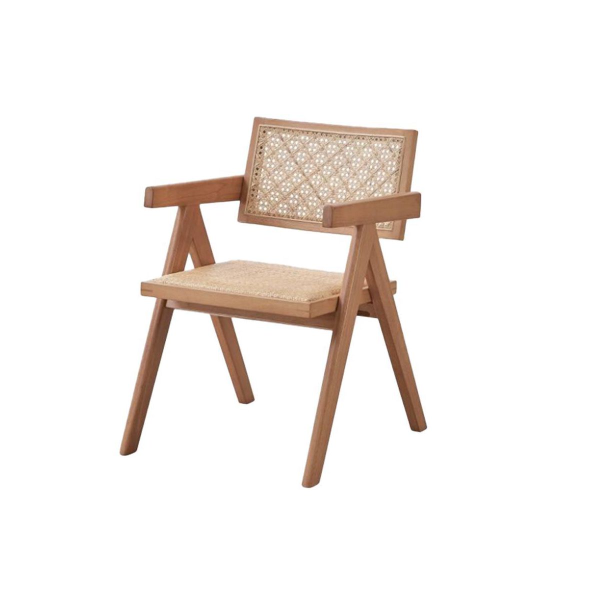 Acme Furniture 20" Valentina Dining Chair Rattan and Natural Finish : Set of 2, Upholstered Leather, No Assembly Required - thumbnail 8