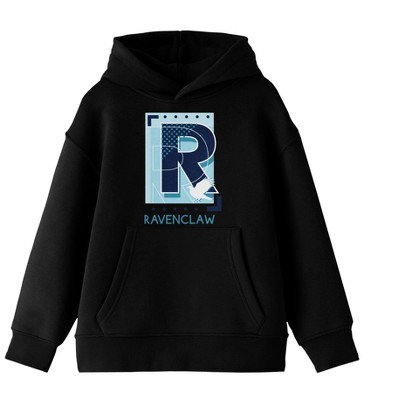 Harry Potter Ravenclaw R Boy's Black Sweatshirt-XL