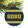 South Dakota State University Stripes Wood Christmas Tree Holiday Ornament - 4 of 4
