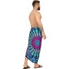 LA LEELA Men's Sarong Beach Cover Ups Wraps One Size Navy - 3 of 4