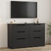 Dresser with 6 Drawer for Bedroom,   Storage cabinet  Drawers with Handles, Wooden Dresser Organizer for Living Room, Nursery, Hallway,Black - 4 of 4