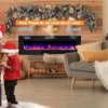 Tangkula 60 Inch Linear Electric Fireplace Ultra-Thin Recessed Wall Mounted Fireplace w/ 8H Timer 12 Adjustable Flame/Bed Color - 3 of 4