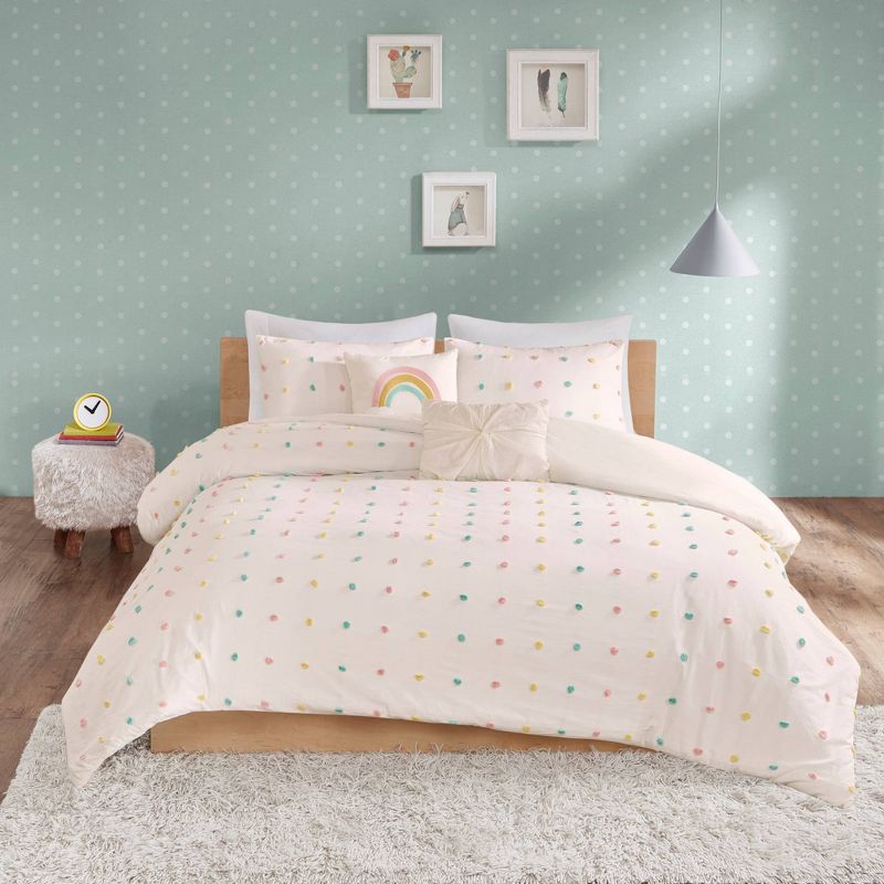 Kelsey Cotton Jacquard Pom Pom Kids' Comforter Set - Urban Habitat, 4 of 12