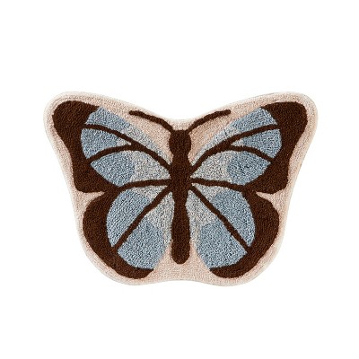 Abstract Butterfly Heart Non-slip Bath Mat Rome Floor Carpet Home Shower Rug 