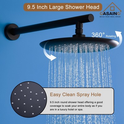 Matte Black Multi-Function Wall Mounted Shower System
