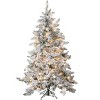 Perfect Holiday 5' Prelit Alpine Spruce Snow Flocked Christmas Tree - 2 of 4