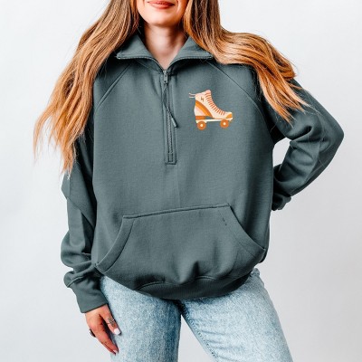 Simply Sage Market Just Roll With It Rollerskate Quarter Zip Fleece