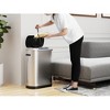 Dolonm 50L Smart Sensor Trash Can - Hands-Free Automatic Lid, Stainless Steel, Quiet Close, 13.2 Gallon for Kitchen/Office - 2 of 4