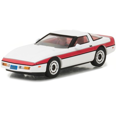 1984 Chevrolet Corvette C4 White with Red Stripe "The A-Team" (1983-1987) TV Series 1/43 Diecast Model Car by Greenlight