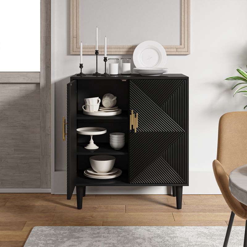 Battista 36'' Tall 2 - Door Adjustable 4 Shelves  Accent Storage Cabinet| KARAT HOME, 3 of 10
