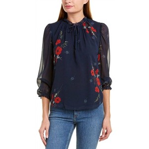 Women's Rafaella Ruffle Trim Self Tie Neckline Silk Blouse - Joie - 1 of 2