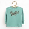 Thankful Coquette Distressed - Toddler Long Sleeve Graphic Tee and Youth Long Sleeve Graphic T-Shirt - 2 of 3