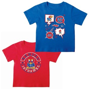 NCAA Kansas Jayhawks Toddler Boys' 2pk T-Shirt - 1 of 3