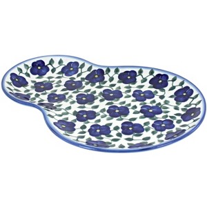 Blue Rose Polish Pottery 13H WR Unikat Breakfast Plate - 1 of 1