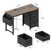 47in Executive Desk with Drawers and Power Outlets Reversible Storage and Metal Frame for Home Office -3irtyhousy - 4 of 4