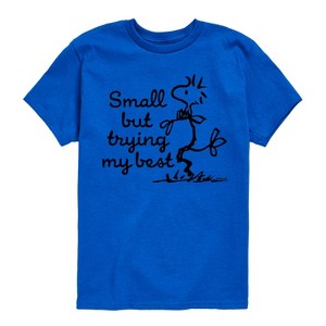 Boys' - Peanuts - Small But Trying My Best Short Sleeve Graphic T-Shirt - 1 of 4