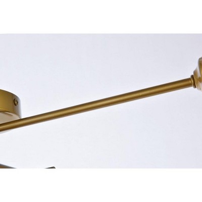 Xavier Adjustable Brass 4-Light Flush Mount Fixture
