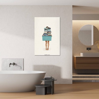 iCanvas Laundry Basket by Giselle Dekel Canvas Print Wall Art