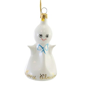 Italian Ornaments 3.5 Inch Merry Christmas Ghost Ornamet Italian Baby Baptism Tree Ornaments - 1 of 3