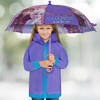 Frozen Elsa and Anna Girl’s Umbrella and Raincoat set, Kids Ages 4-7 (Blue/Purple) - 2 of 4