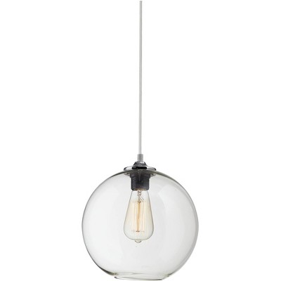 Possini Euro Design Chrome Mini Pendant Light 9 3 4 Wide Modern Industrial Clear Globe Glass Edison Bulb Fixture Kitchen Island Target