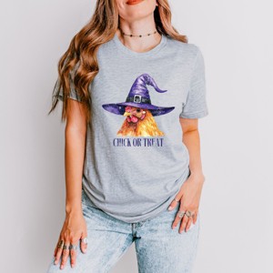 Simply Sage Market Chick Or Treat Watercolor Distressed Short Sleeve Tee - 1 of 4