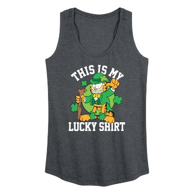 Women's - Garfield - This Is My Lucky Shirt Graphic Racerback Tank
